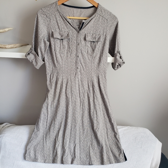 Patagonia Dresses & Skirts - Patagonia Organic Cotton Knit Henley Dress Grey S